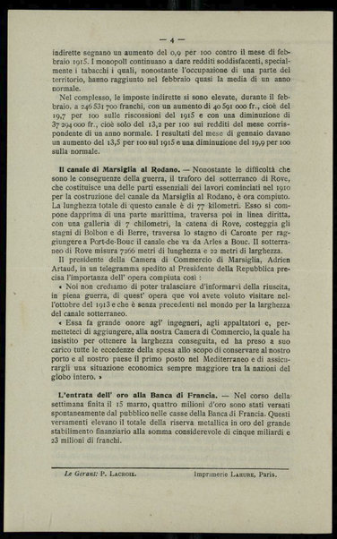 Documenti della guerra : bollettino d'informazioni pubblicato dalla Camera di commercio di Parigi